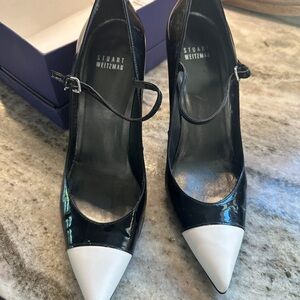 Stuart Weitzman Black and White Color-Block Heels one week only! Make offers